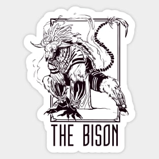 THE BISON (WHITE BG) Sticker